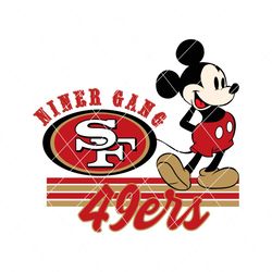 mickey mouse san francisco 49ers niner gang svg