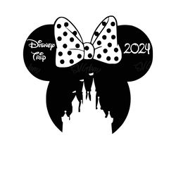 minnie mouse head disney trip 2024 png digital download files