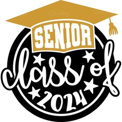senior class of 2024 proud graduate png digital download files