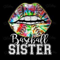 retro baseball sister lips png digital download files