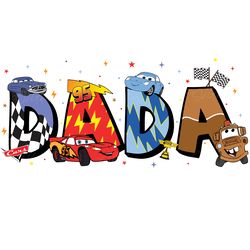 retro dada disney pixar cars png digital download files