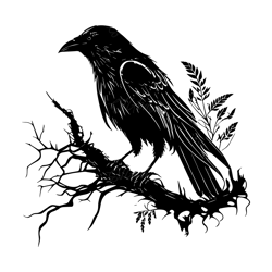 crow svg digital download files