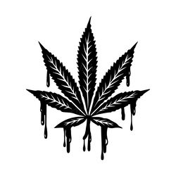 dripping cannabis leaf svg digital download files
