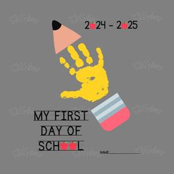 first day of school handprint craft digital download files