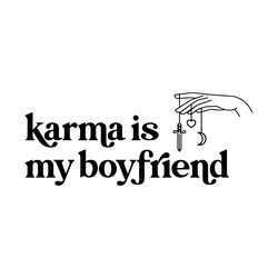 karma is my boyfriend - hand dangling sword heart moon