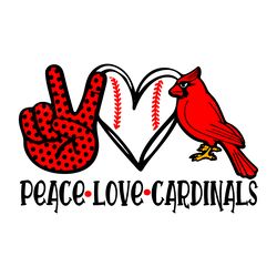 peace love cardinals svg digital download files