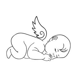 baby angel svg, baby loss memorial svg, png files