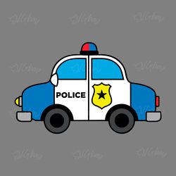 police car svg cop clip art cut file silhouette dxf eps png jpg instant digital download