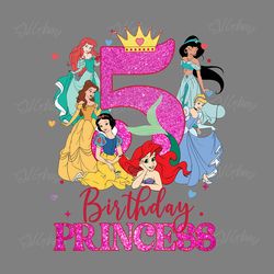 birthday princess png digital download files