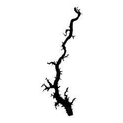 lake tillery north carolina map shape silhouette outline svg