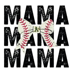 mama bow tie baseball oakland athletics svg