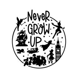 never grow up svg digital download files