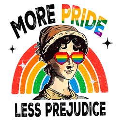 more pride less prejudice rainbow lgbt girl png