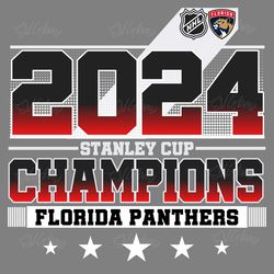 nhl 2024 stanley cup champions florida panthers svg