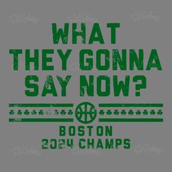 what they gonna say now boston 2024 champs svg