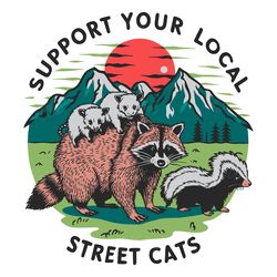 vintage support your local street cats svg