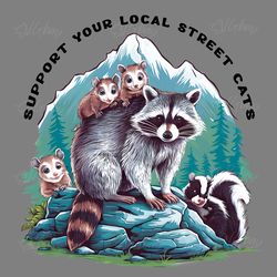 funny animal support your local street cats png