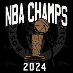 nba champs 2024 trophy celtics logo svg digital download files