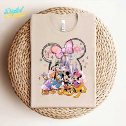 magic kingdom watercolor minnie and friend castle png--