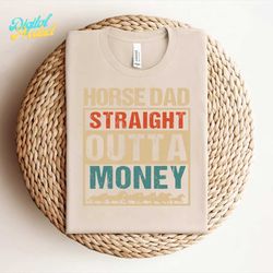 funny horse dad straight outta money svg