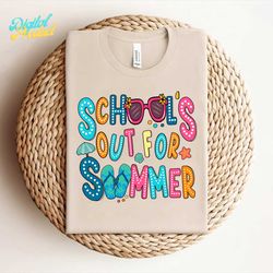 retro schools out for summer beach vibes png