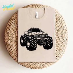 retro cartoon monster truck vector svg