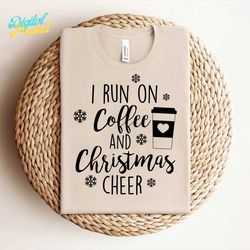-i run coffee and christmas cheer svg