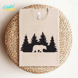 -bear forest svg, bear svg, forest svg
