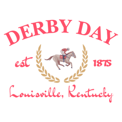 retro derby day est 1875 kentucky png