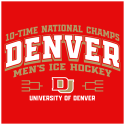 10 time national champions denver ice hockey svg