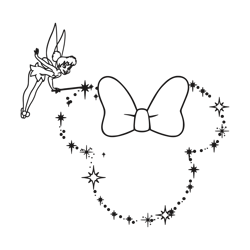 disney tinkerbell minnie mouse head svg