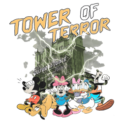 retro mickey and friends tower of terror png