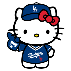 cute hello kitty baseball la dodgers svg