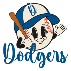 los angeles dodgers baseball face svg