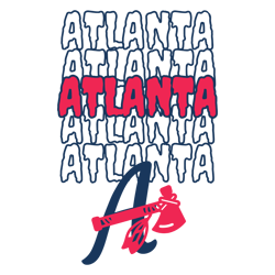 retro atlanta baseball team logo svg