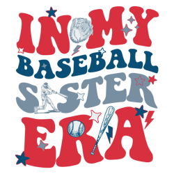 retro in my baseball sister era svg