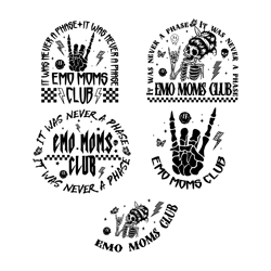 emo moms club motherhood svg bundle