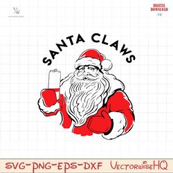 santa claws funny christmas svg