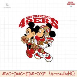 mickey and minnie san francisco 49ers svg