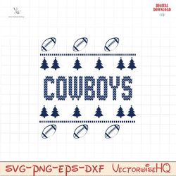cowboys football christmas svg digital download