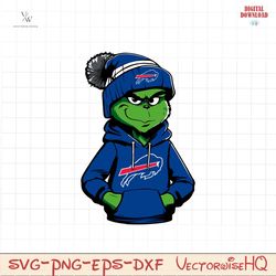 grinch wears buffalo bills clothes svg digital download