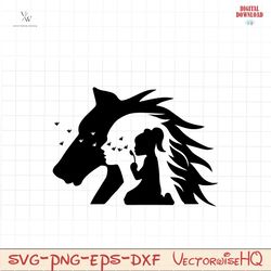 horse woman girl silhouette svg | horses svg | farm animal stencil t-shirt clipart vector graphics | cricut cut files