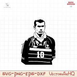 zinedine zidane decal, sticker for car svg files, for cricut design poster, vintage sweatshirt zidane shirt pattern pdf,