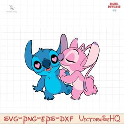 qualityperfectionus digital download - lilo & stitch stitch and angel - png, svg file for cricut, htv, instant download