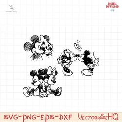 mickey and minnie sketch svg bundle, minnie mouse sketch version svg, svg, dxf, eps, png digital download