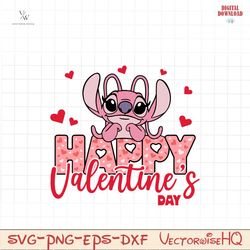 stitch happy valentine svg