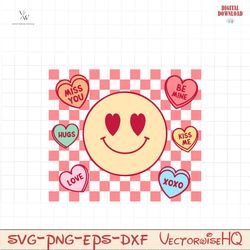 heart smiley face svg, smiley face svg, happy valentines svg, conversation hearts, candy hearts svg, love heart svg, cut