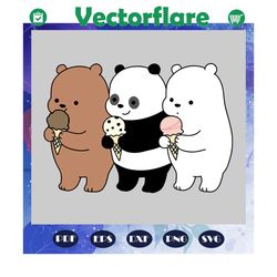 we bare bears svg, bare bears, bare bear svg, bare bear clipart, ice cream, panda, grizzly, bears, bare bears hug, bears