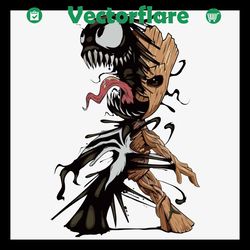 baby groot venom, halloween svg, baby groot venom svg, groot svg, marvel svg, marvel comics svg, groot edit svg, groot l