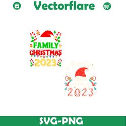 family christmas 2023 santa hat svg